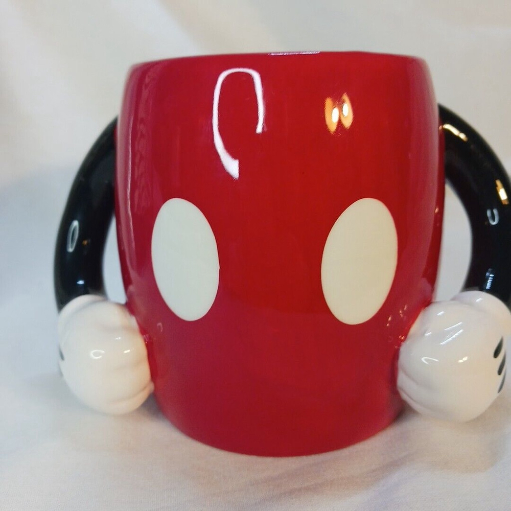 Disney Galerie Mickey Mouse Button Pants Coffee Mug Cup Arm Handles
